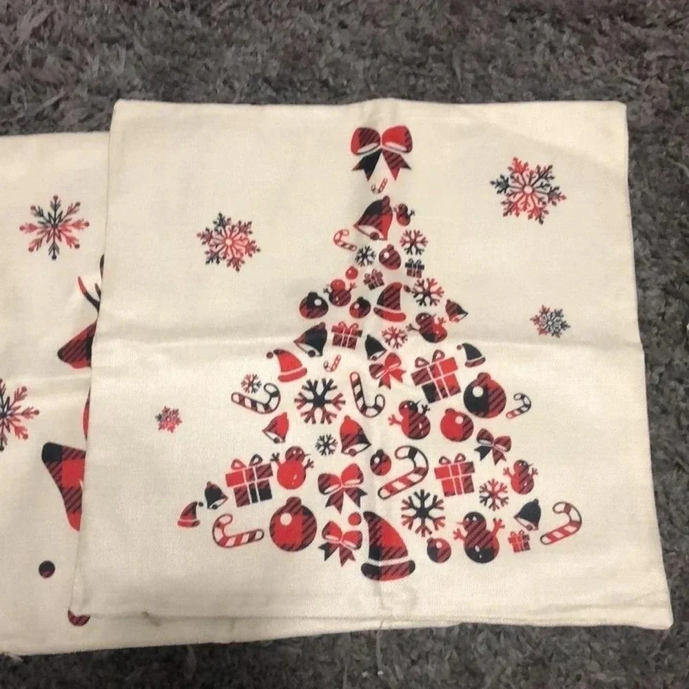 Bundle of 4 Holiday xmas pillow cover 17 X 17 inch